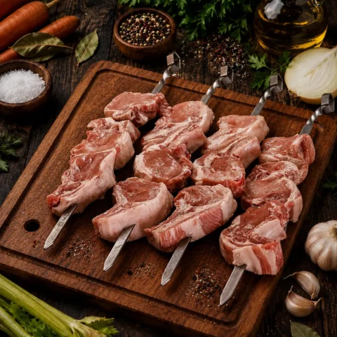 Шашлык из корейки стейки